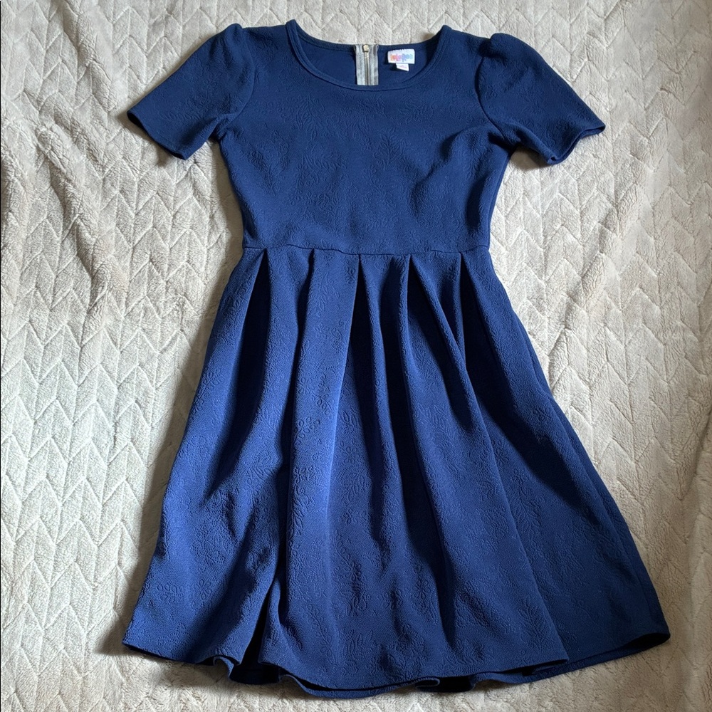 LuLaRoe Navy Blue Floral Dress